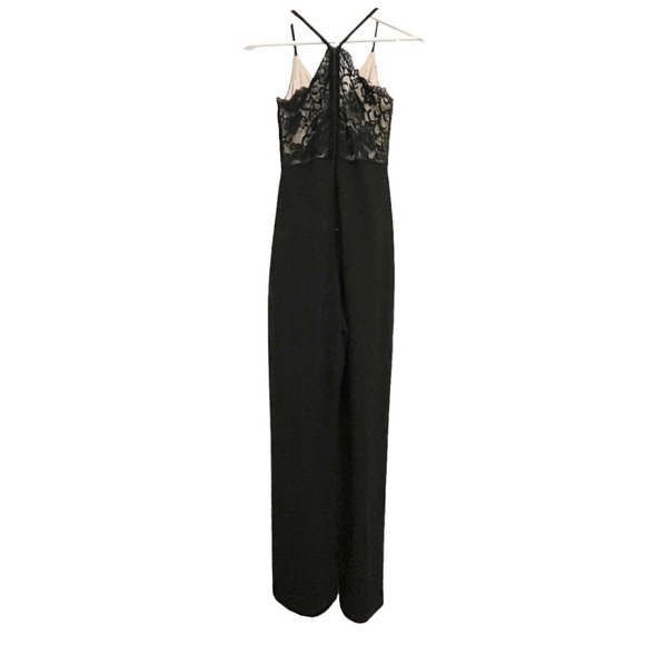 Windsor Black Halter Lace Top Pant Jumpsuit - Picture 3 of 9